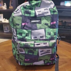 Minecraft Creeper Pattern Kids Backpack